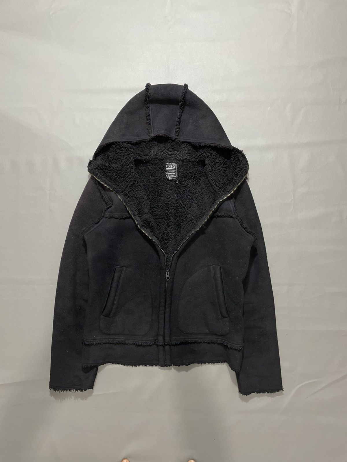 Pre-owned Hysteric Glamour X If Six Was Nine Faux Fur Hoodie Zip Fleece Style Ifsixwasnine Lgb In Black