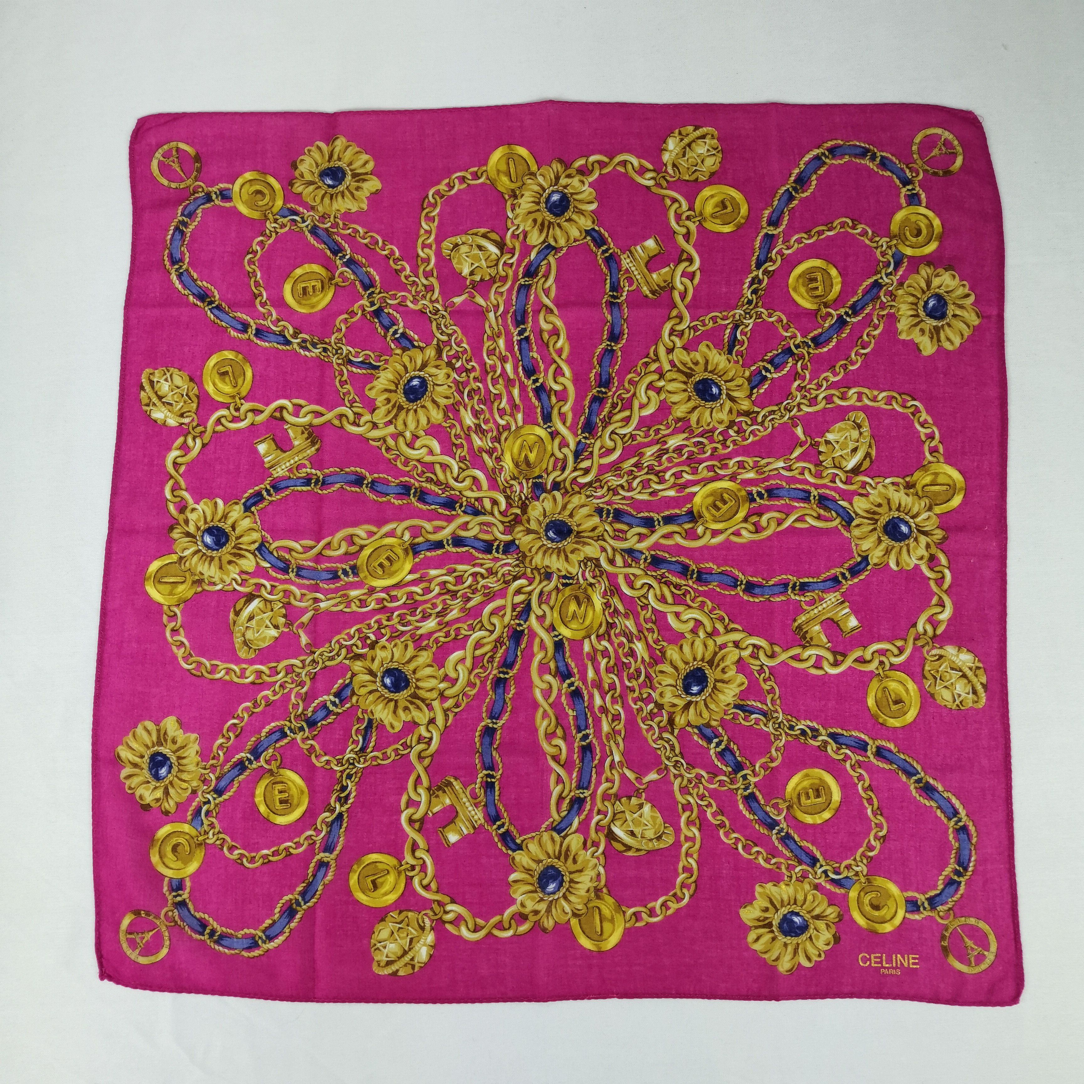 Japanese Brand Vintage Celine Paris Bandana Handkerchief Neckerchief Size ONE SIZE - 2 Thumbnail