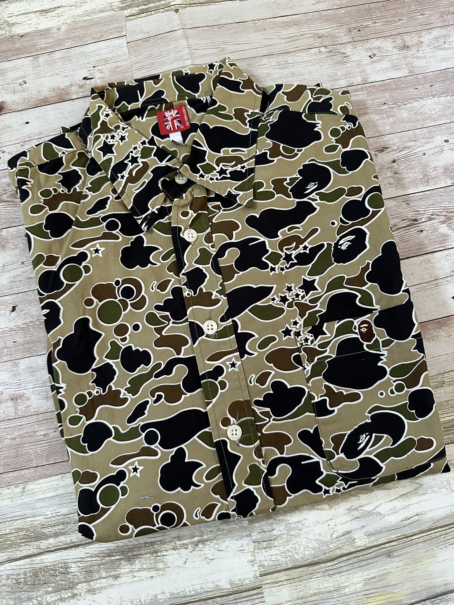 Bape Psyche Camo Shirt Size US L / EU 52-54 / 3 - 5 Thumbnail