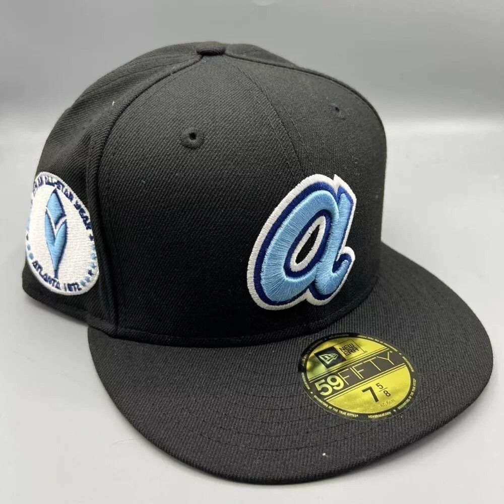 New Era Atlanta Braves Hat Men 7 5/8 59Fifty New Era Fitted Cap Size ONE SIZE - 1 Thumbnail