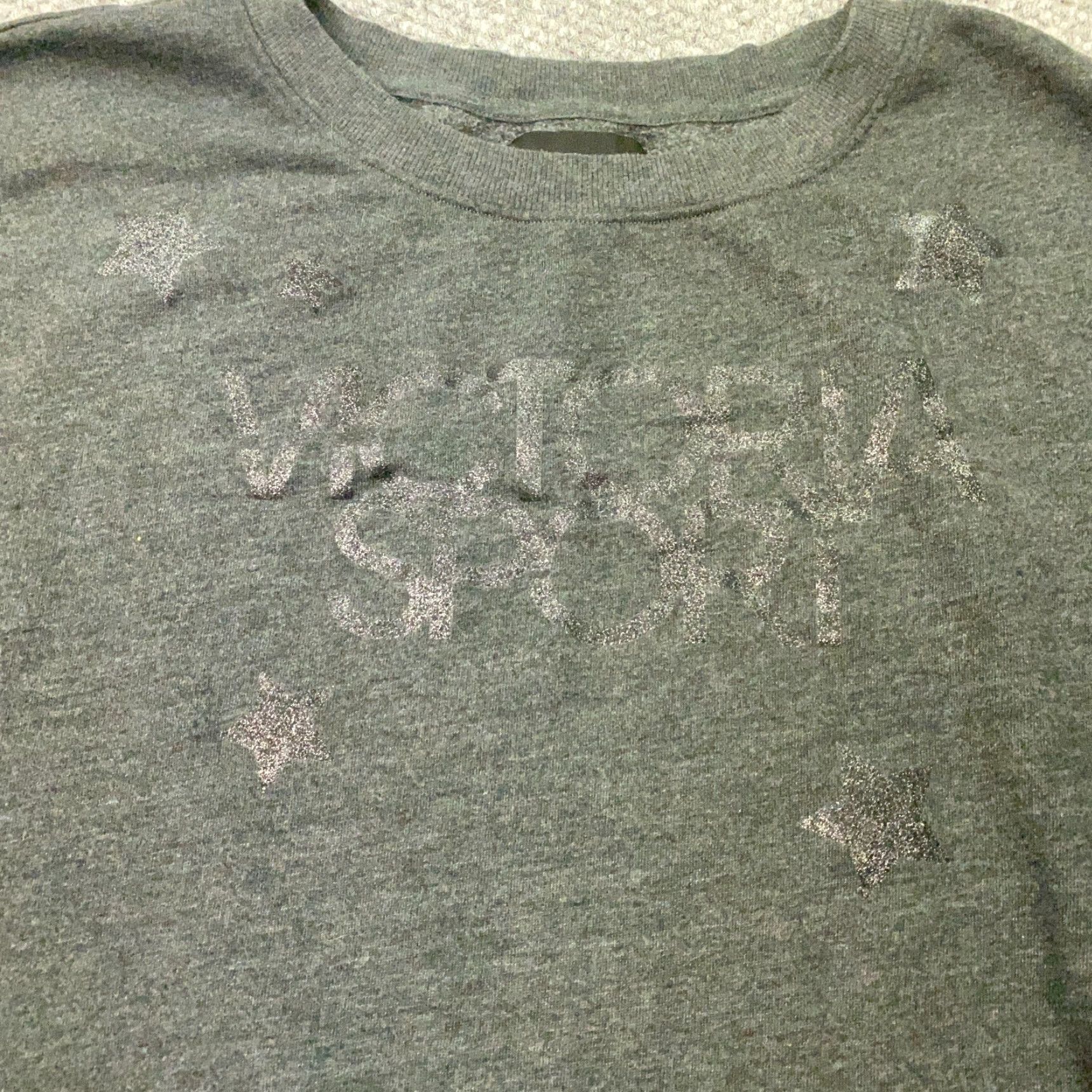 Victoria's Secret Victoria Sport Sweatshirt Womens Large Gray Long Sleeve Lightweight Size L / US 10 / IT 46 - 2 Thumbnail