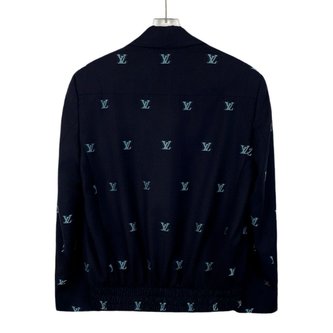 Louis Vuitton Louis Vuitton Dark Blue Logo Jacquard Wool-Cotton Jacket XS Size US XS / EU 42 / 0 - 8 Thumbnail