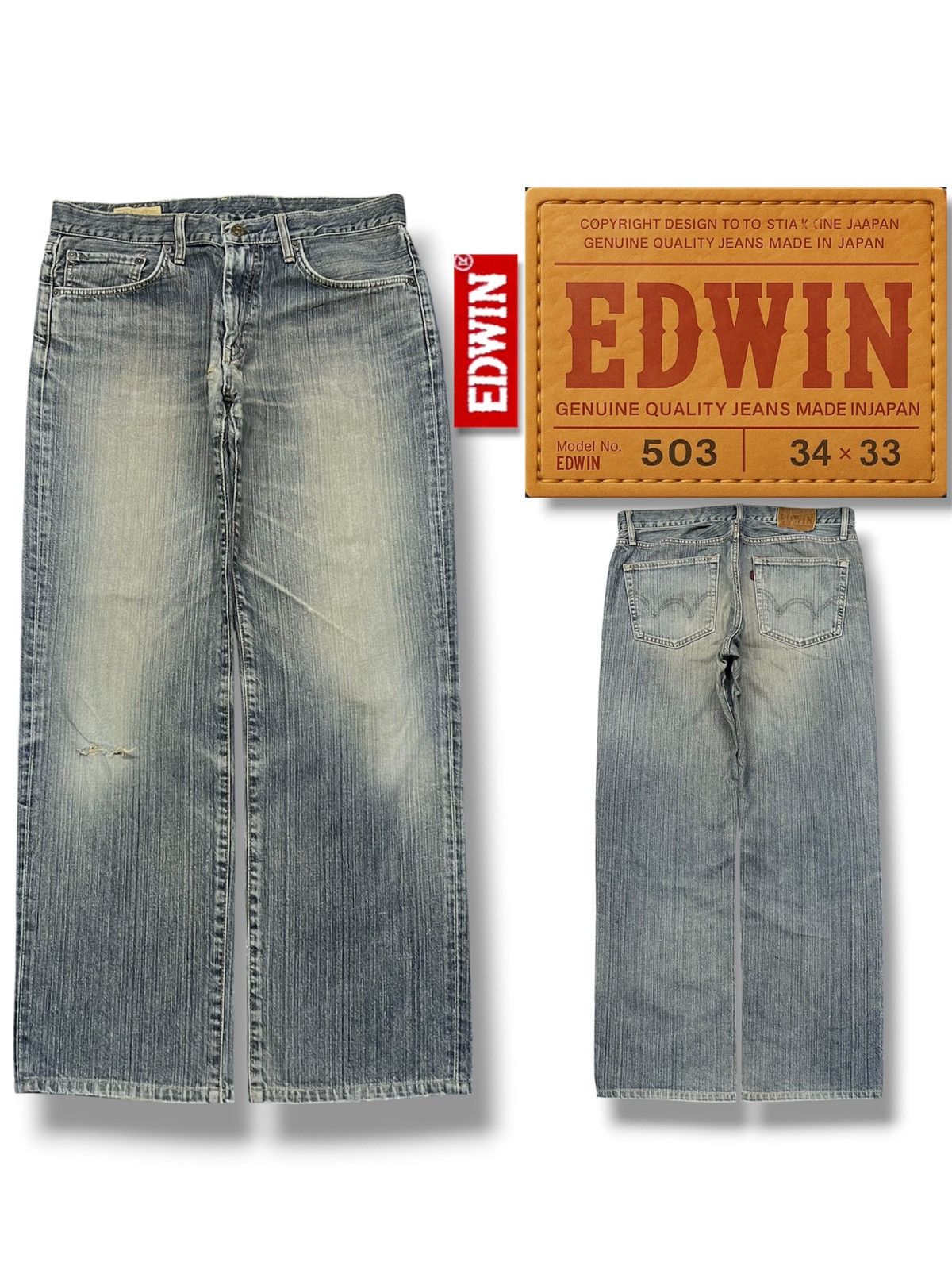 Edwin Vintage Edwin 503 Japan Denim Jeans | Relaxed Straight | W35 Size US 35 - 1 Thumbnail