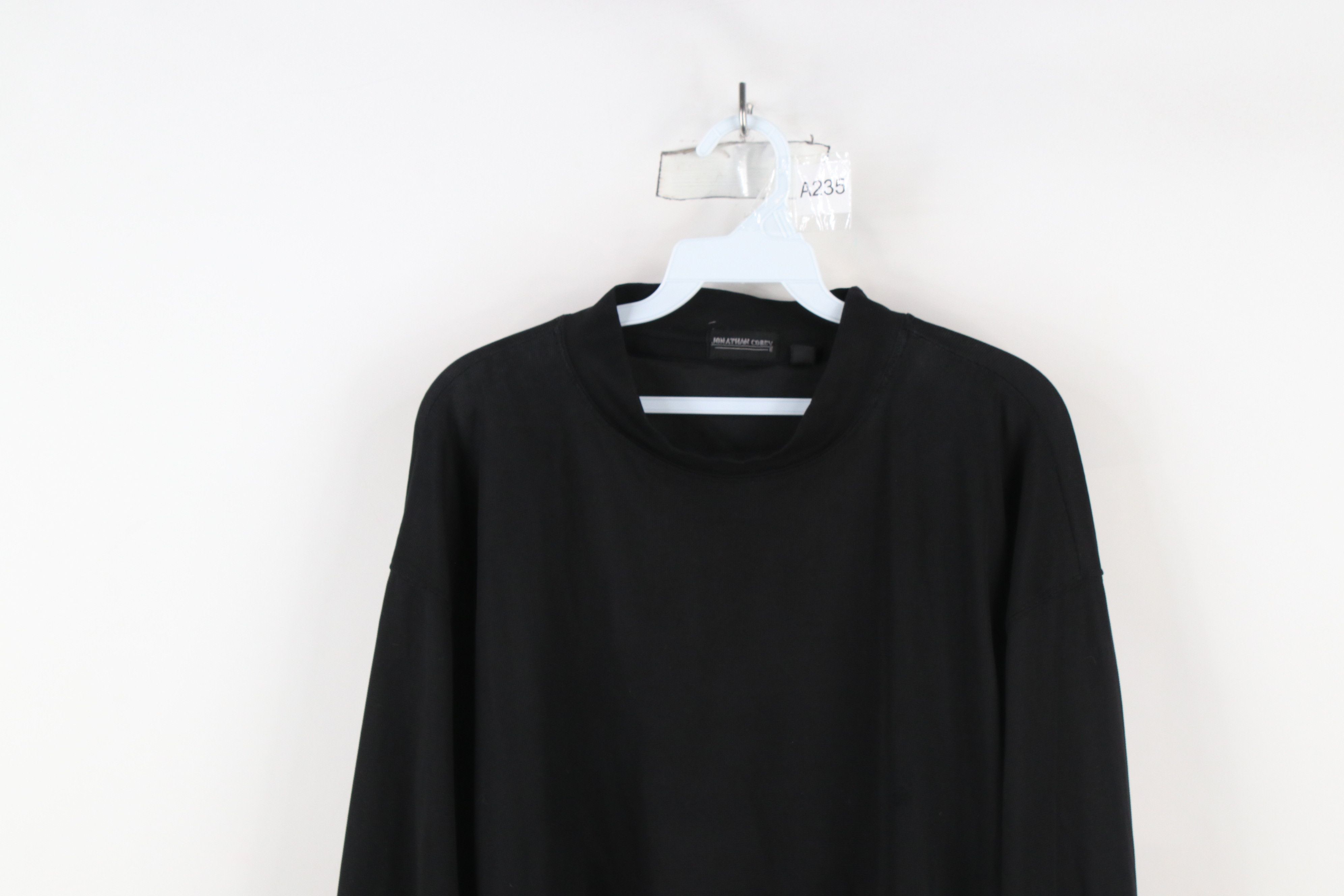 Vintage Vintage 90s Streetwear Blank Thermal Knit Mock Neck T-Shirt Size US XL / EU 56 / 4 - 2 Thumbnail