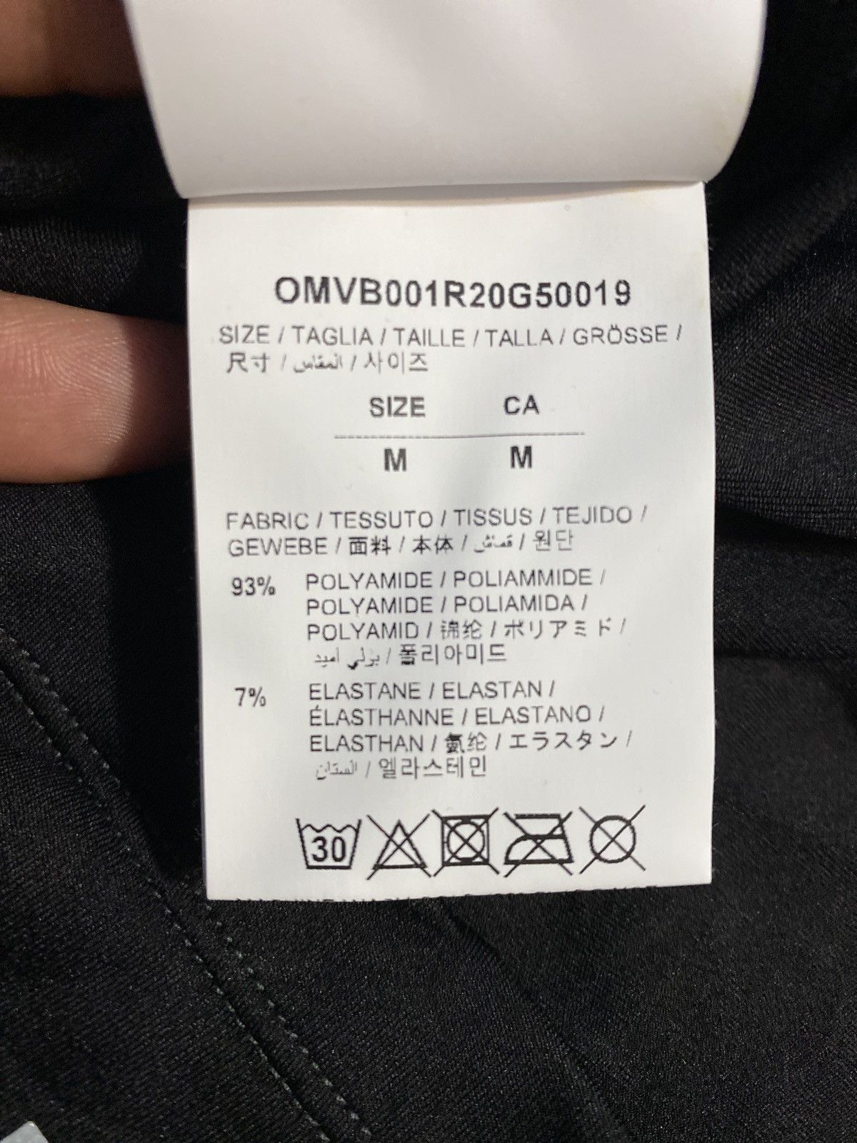 Off-White × Virgil Abloh Off-White Running L/S Tee Black Silver Size US M / EU 48-50 / 2 - 6 Thumbnail