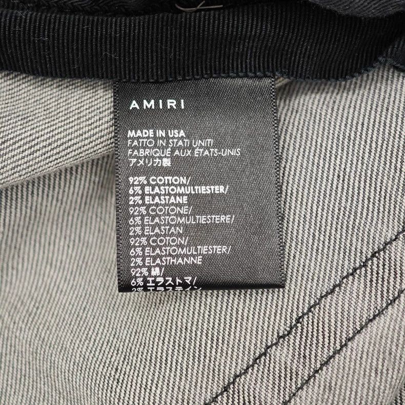 Amiri Amiri Gray knife-cut ripped jeans Size US 32 / EU 48 - 4 Thumbnail