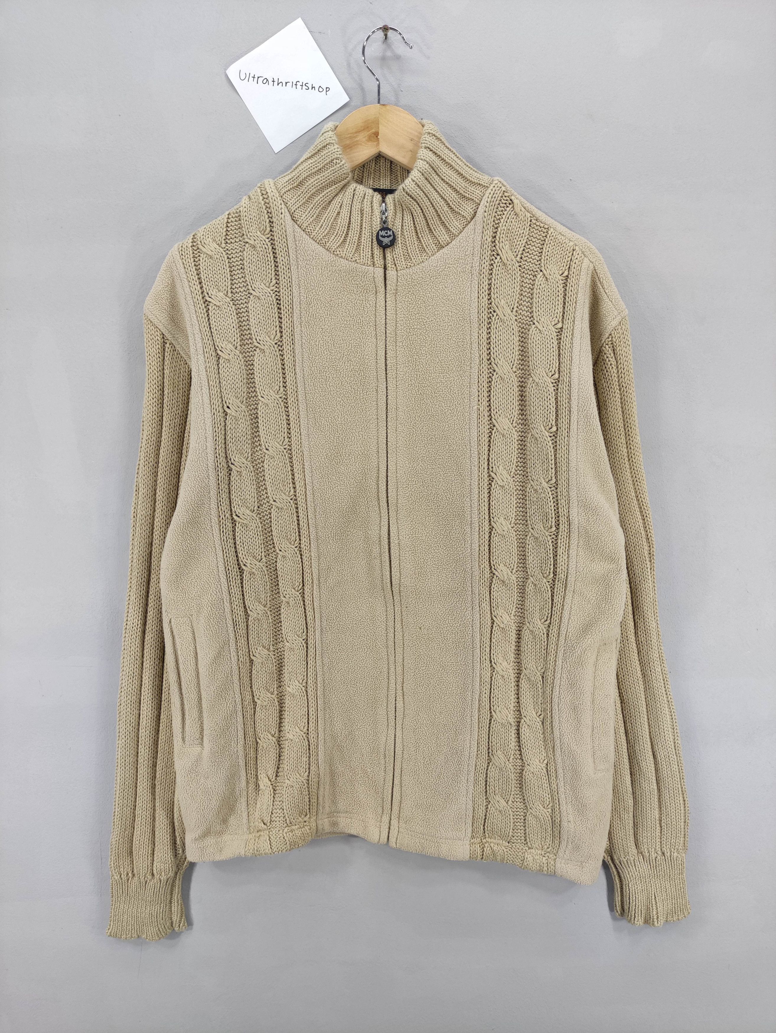 MCM Vintage Mcm Knit Sweater Jacket Zipper Size US L / EU 52-54 / 3 - 1 Thumbnail