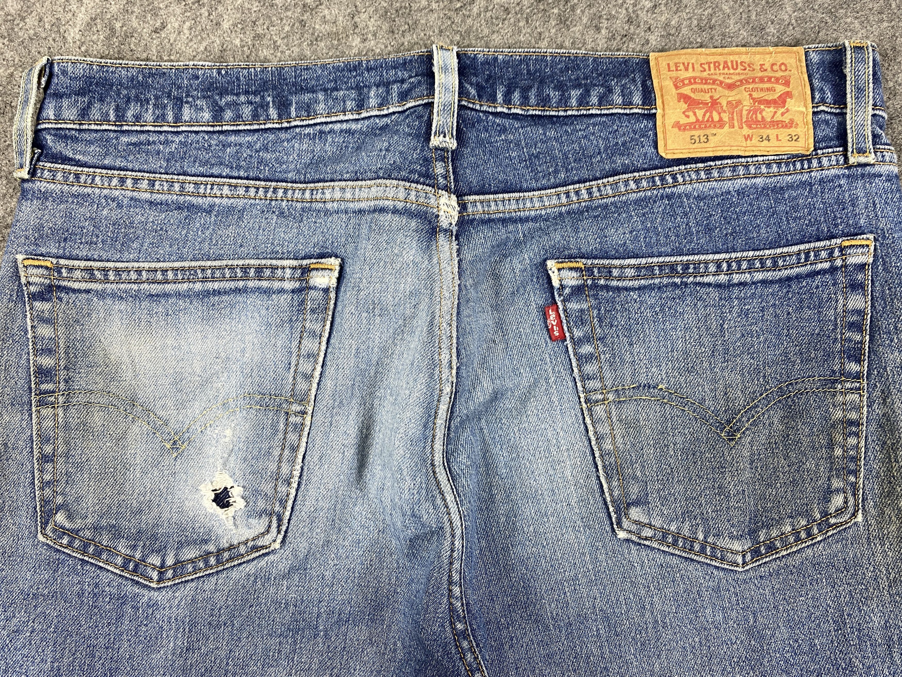 Levi's Faded Blue Vintage Levi's 513 Jeans 36x26.5 - JN3349 Size US 36 / EU 52 - 4 Thumbnail