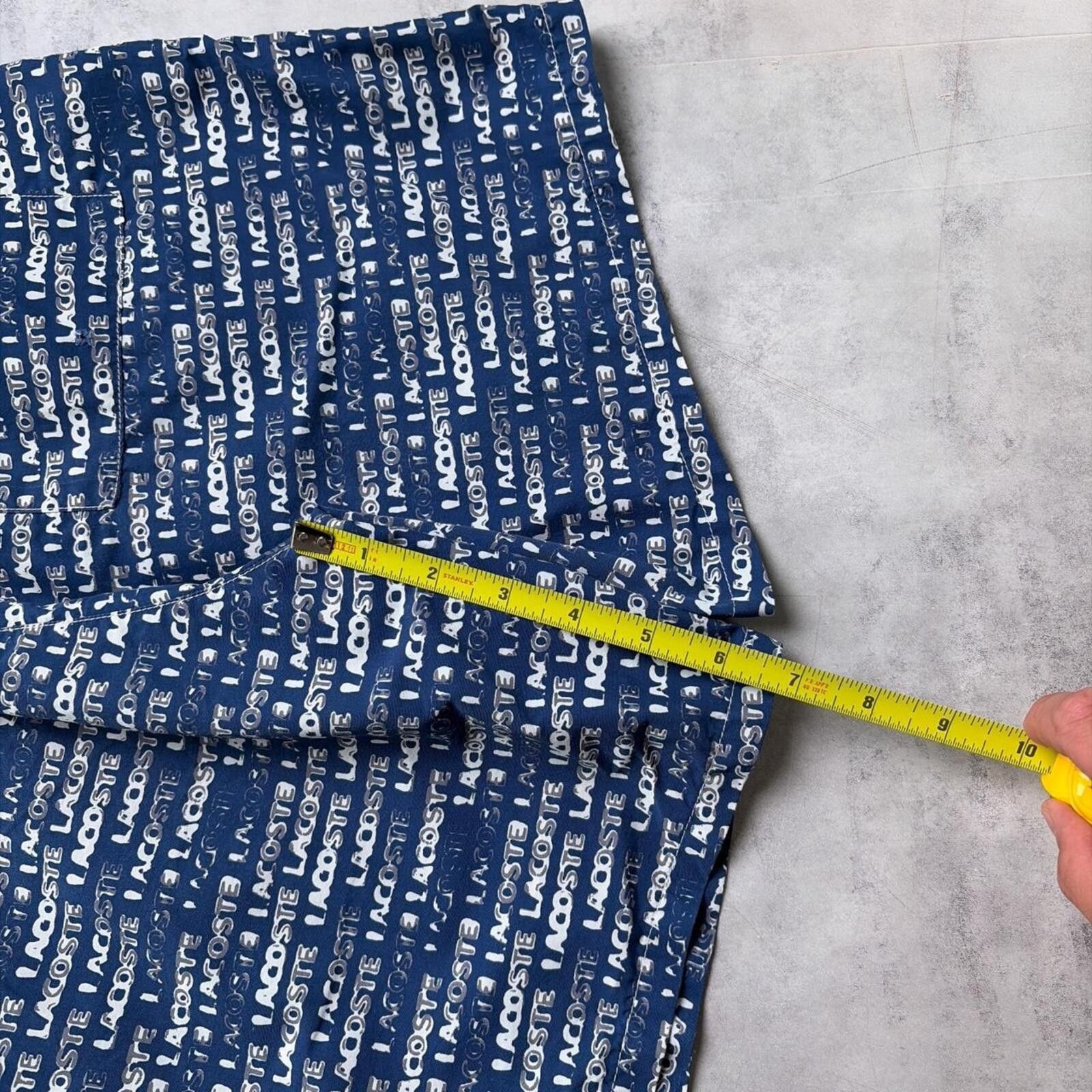 Lacoste Y2K Blue Lacoste Logo Board Shorts Size US 32 / EU 48 - 8 Thumbnail