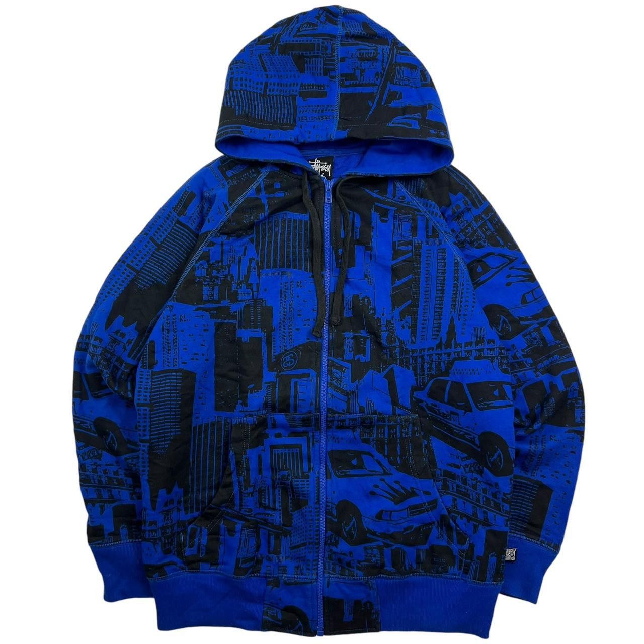 Stussy Vintage 2000s Stussy New York Zip Up Hoodie Blue - Small Size US M / EU 48-50 / 2 - 1 Thumbnail