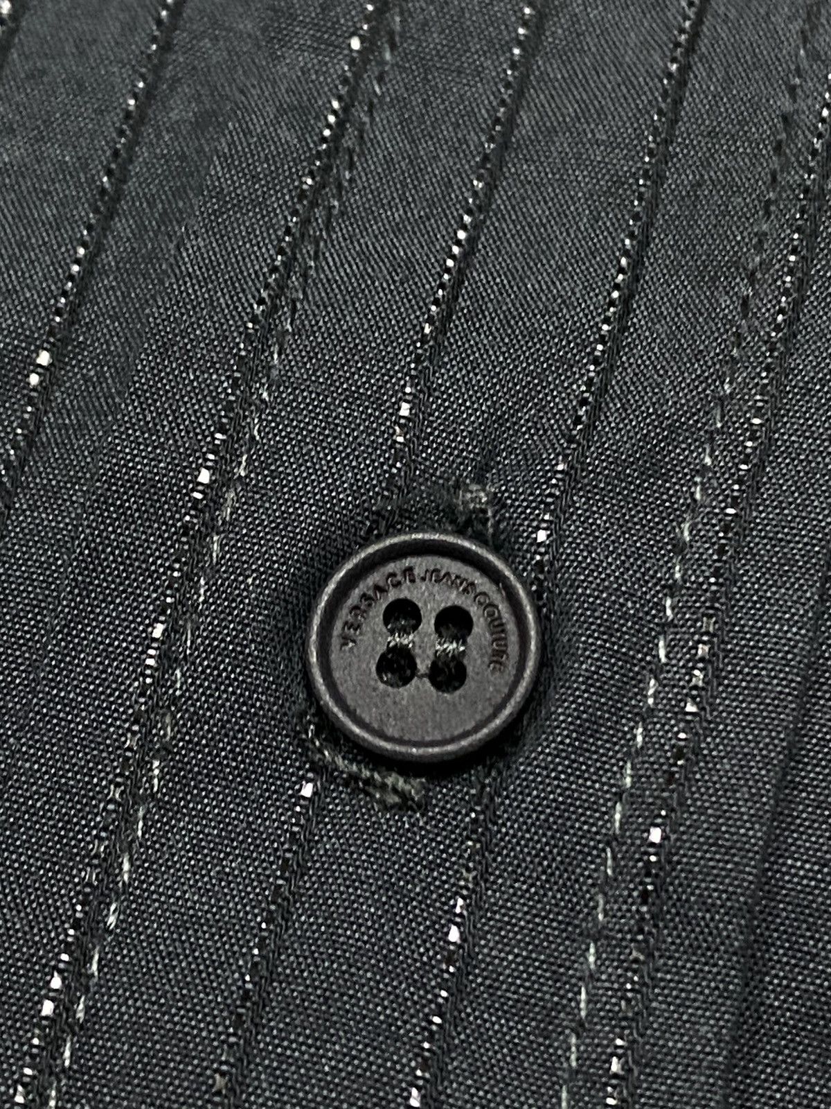 Versace Jeans Couture Versace jeans couture medusa shiny stripped shirt buttons Size US XL / EU 56 / 4 - 5 Thumbnail