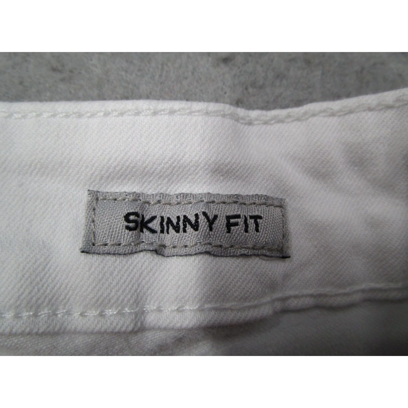 Denime Judy Blue Jeans Women White Skinny Mid Rise Distressed 5-Pocket Denim 27x28 Jeans Size 27" / US 4 / IT 40 - 4 Thumbnail