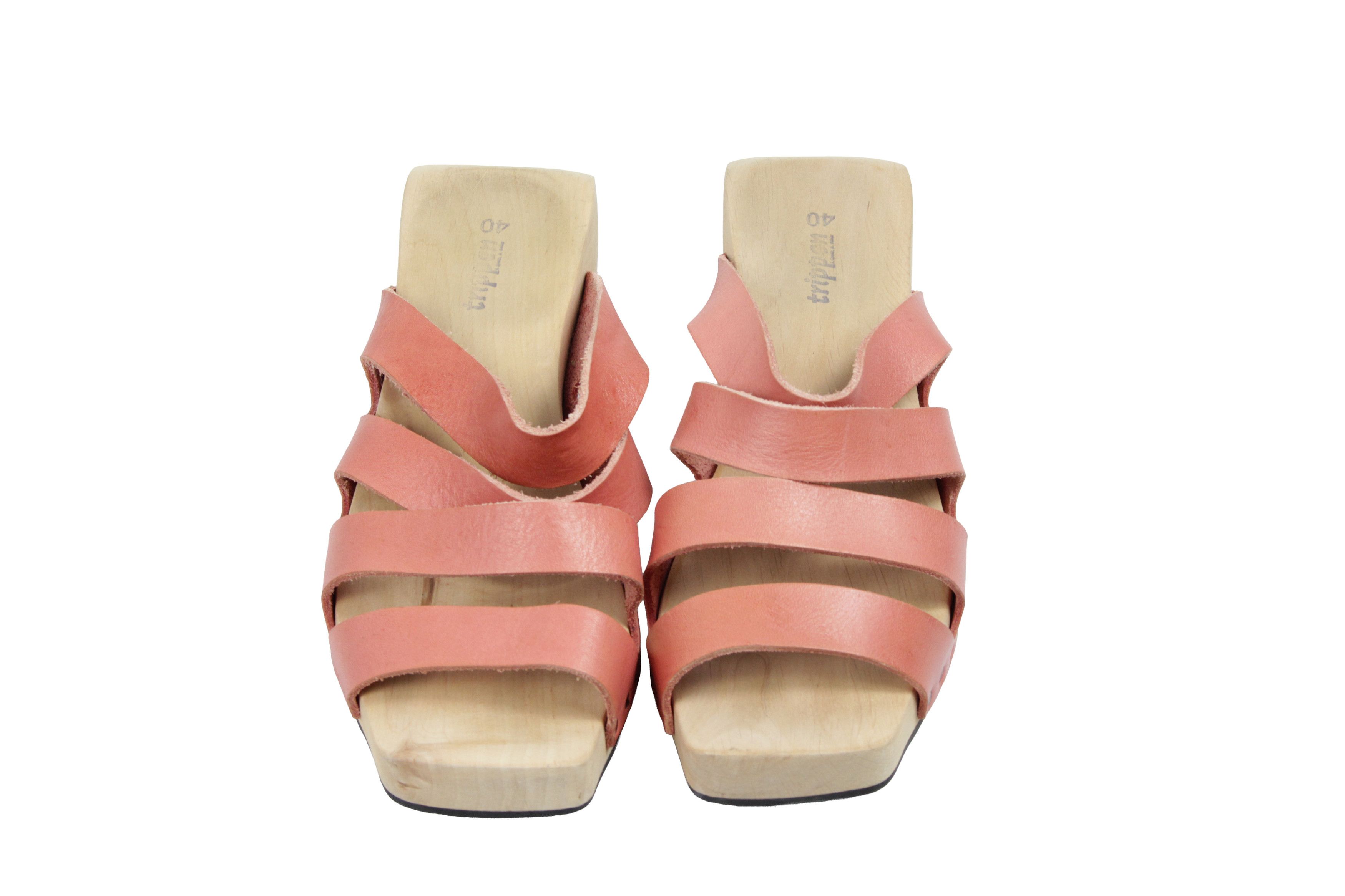 Trippen Leather Wood Sabo Avant Garde Sandals Size US 10 / IT 40 - 7 Thumbnail