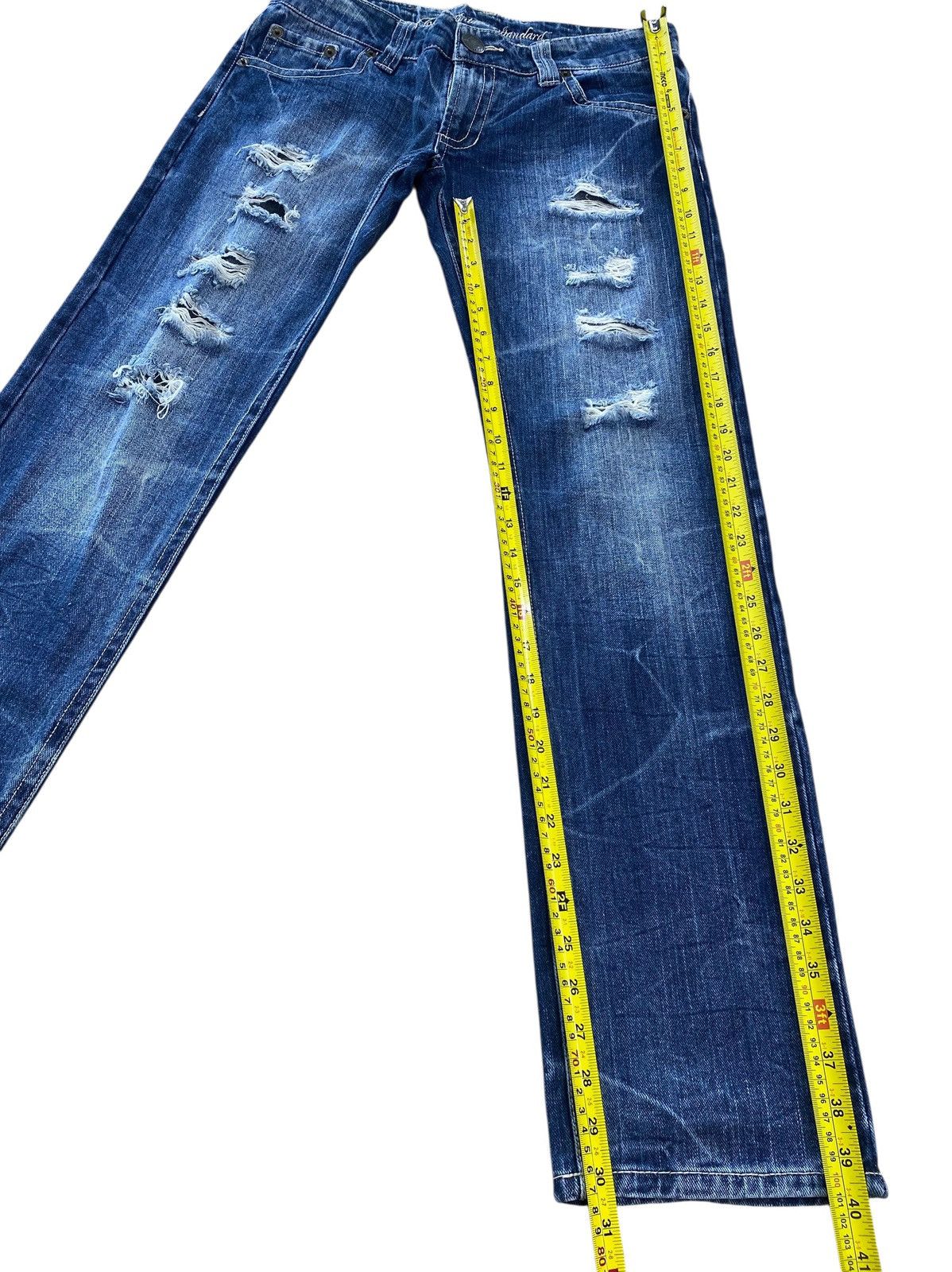 Japanese Brand Japanese Brand Light Blue Ripped Style Straight Leg Jean Size US 32 / EU 48 - 8 Thumbnail