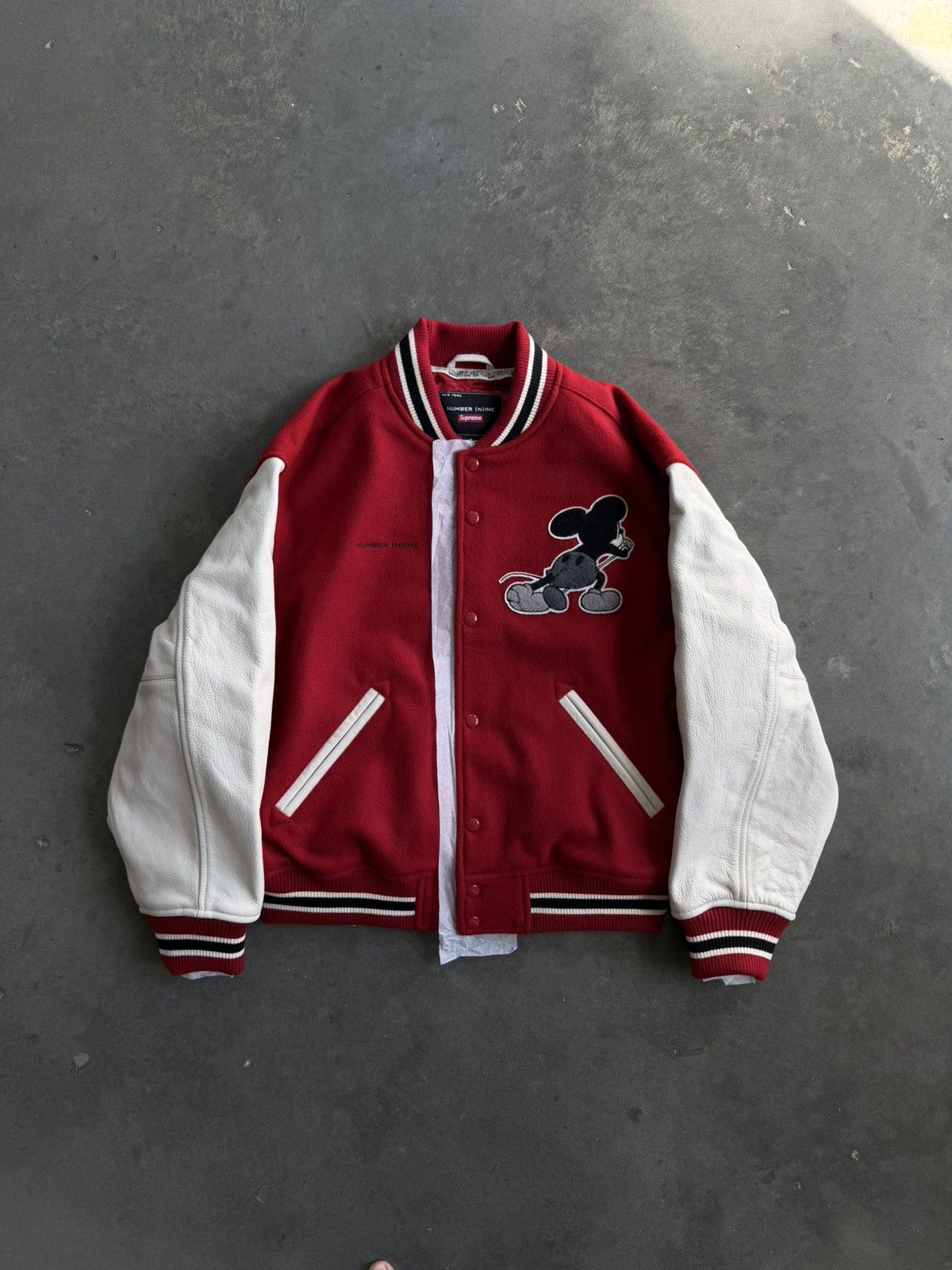 Supreme Supreme X Numbernine Collab Varsity Jacket Red | Grailed