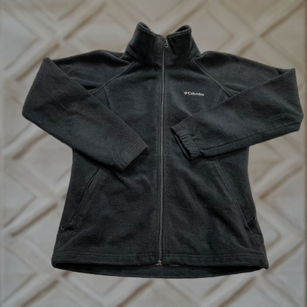 Vintage Columbia Jacket Womens XS Black Omni Heat Full Zip Pockets Fleece Outdoor Hiking Size XS / US 0-2 / IT 36-38 - 1 Thumbnail