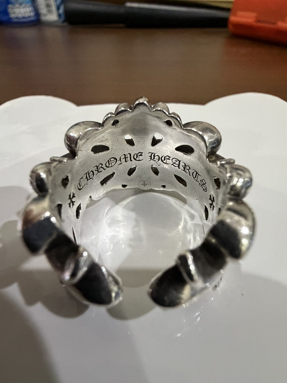 Chrome Hearts Chrome hearts double floral ring 11us Paris stamp Size ONE SIZE - 8 Thumbnail
