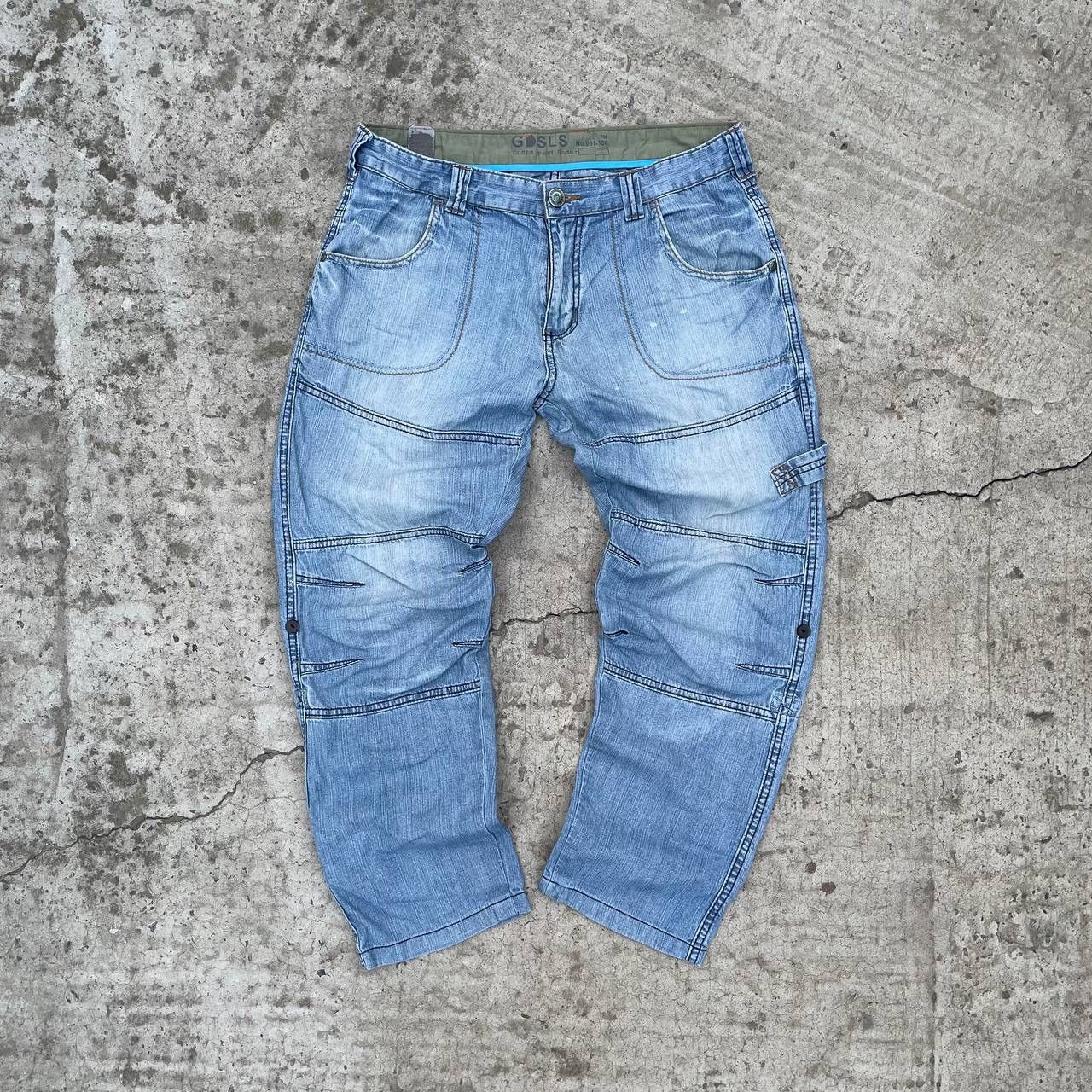 Le Grande Bleu (L.G.B.) Vintage Japanese Style GDSLS Crazy Fit Jeans Double Knee Size US 32 / EU 48 - 1 Thumbnail