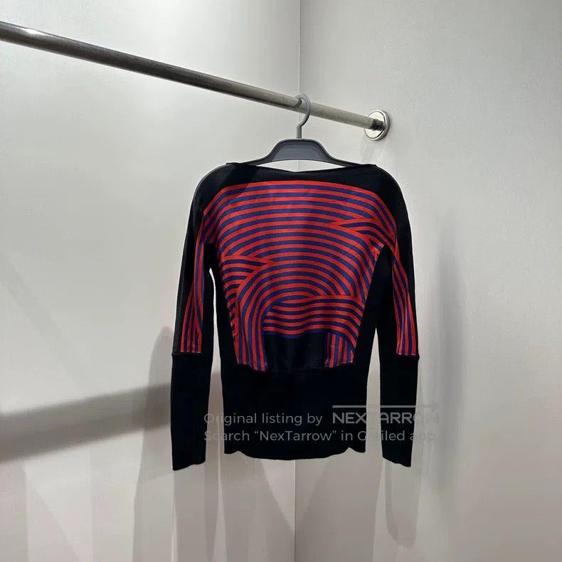 Hermes Hermes Striped Cashmere Silk Shirt Size XXS / US 00 / IT 34 - 2 Thumbnail
