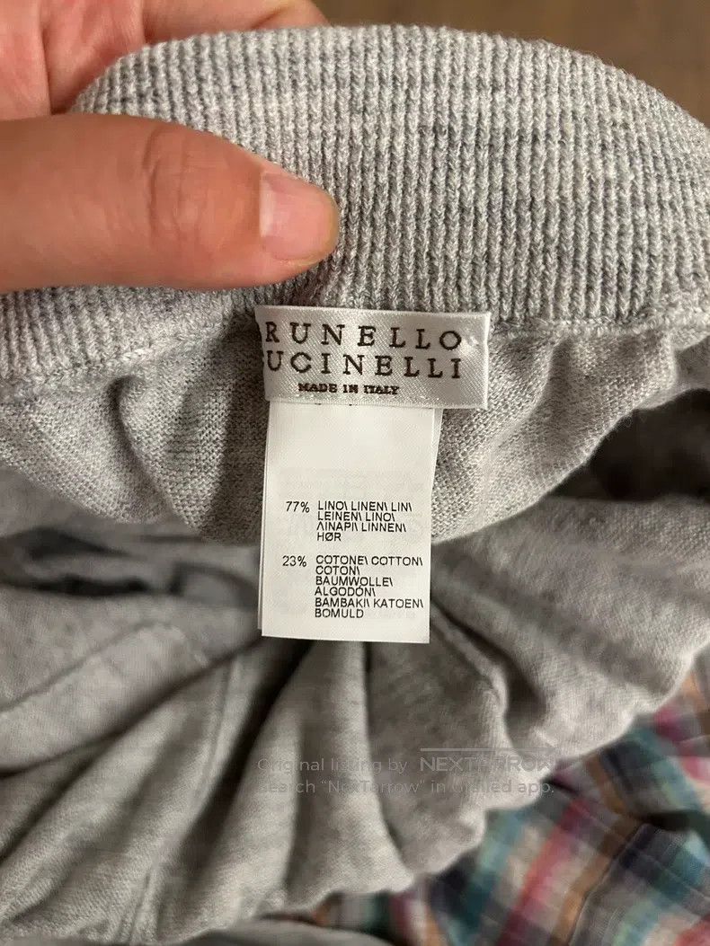 Brunello Cucinelli Brunello Cucinelli size L Cotton and Linen Knitted Pants Size 25" / US 0 / IT 36 - 2 Thumbnail