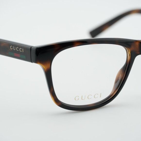 Gucci Gucci GG2108O 002 Eyeglasses Havana 55mm Square Frame Size ONE SIZE - 4 Thumbnail