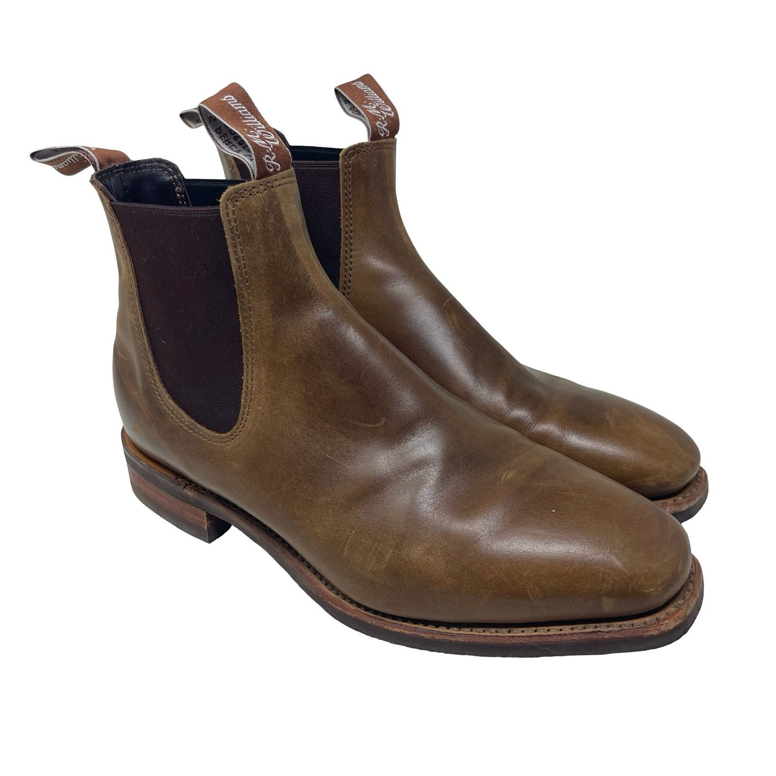 R.M. Williams Brown Leather Chelsea Boots R.M. Williams Craftsman Dress Boot In Chestnut – Atomic 79 main image 4