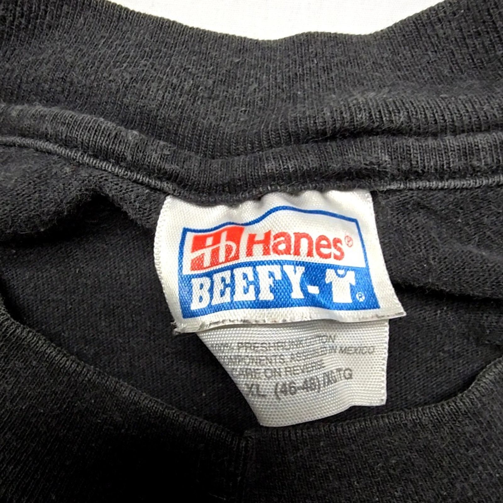 Hanes Vintage Ball Park Hot Dogs Embroidered XL Black Shirt Size US XL / EU 56 / 4 - 4 Thumbnail