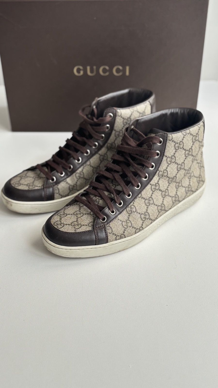 Gucci Gucci Hi Top Sneaker Mens Monogram Rare Boots Size US 7 / EU 40 - 7 Thumbnail