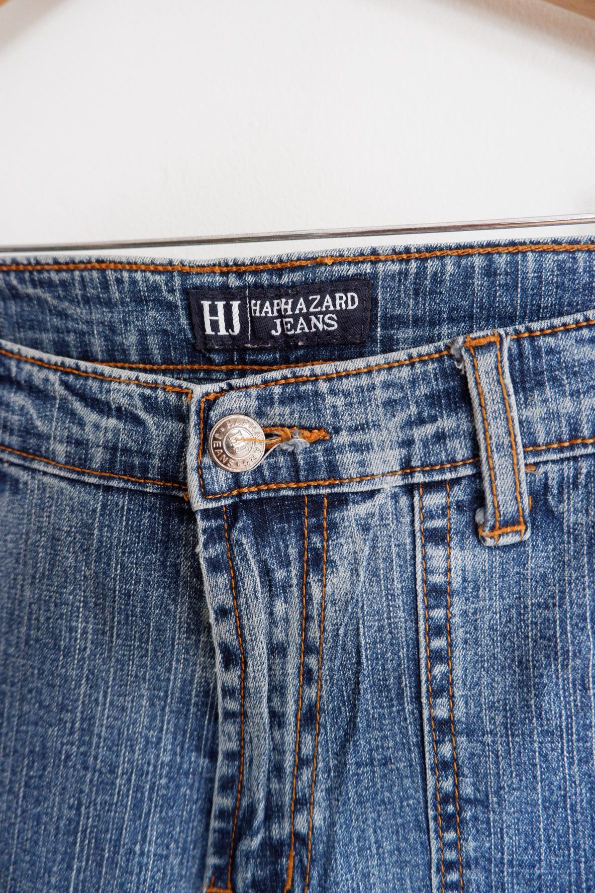 If Six Was Nine Vintage Mudwash HAPHAZARD Bondage Flared Jeans Size US 27 - 5 Thumbnail