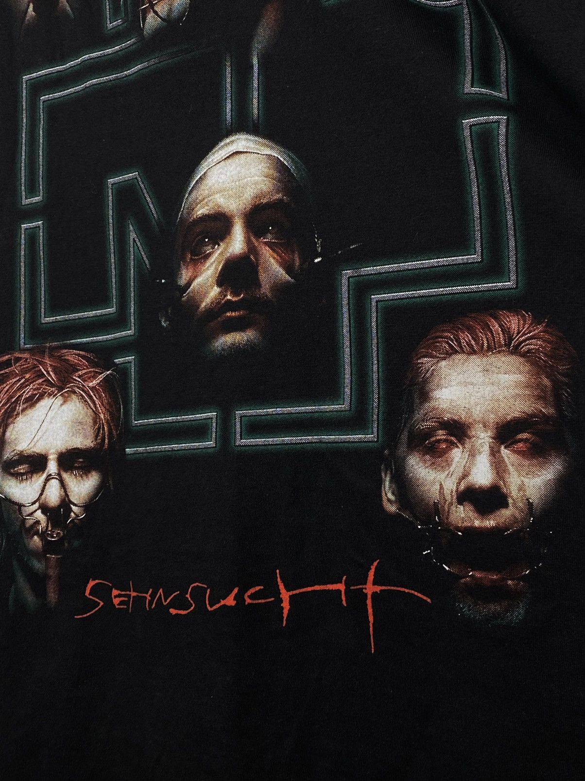 Band Tees Vintage Rammstein Sehnsucht Album t-shirt Faces Hot Rock Size US M / EU 48-50 / 2 - 4 Thumbnail