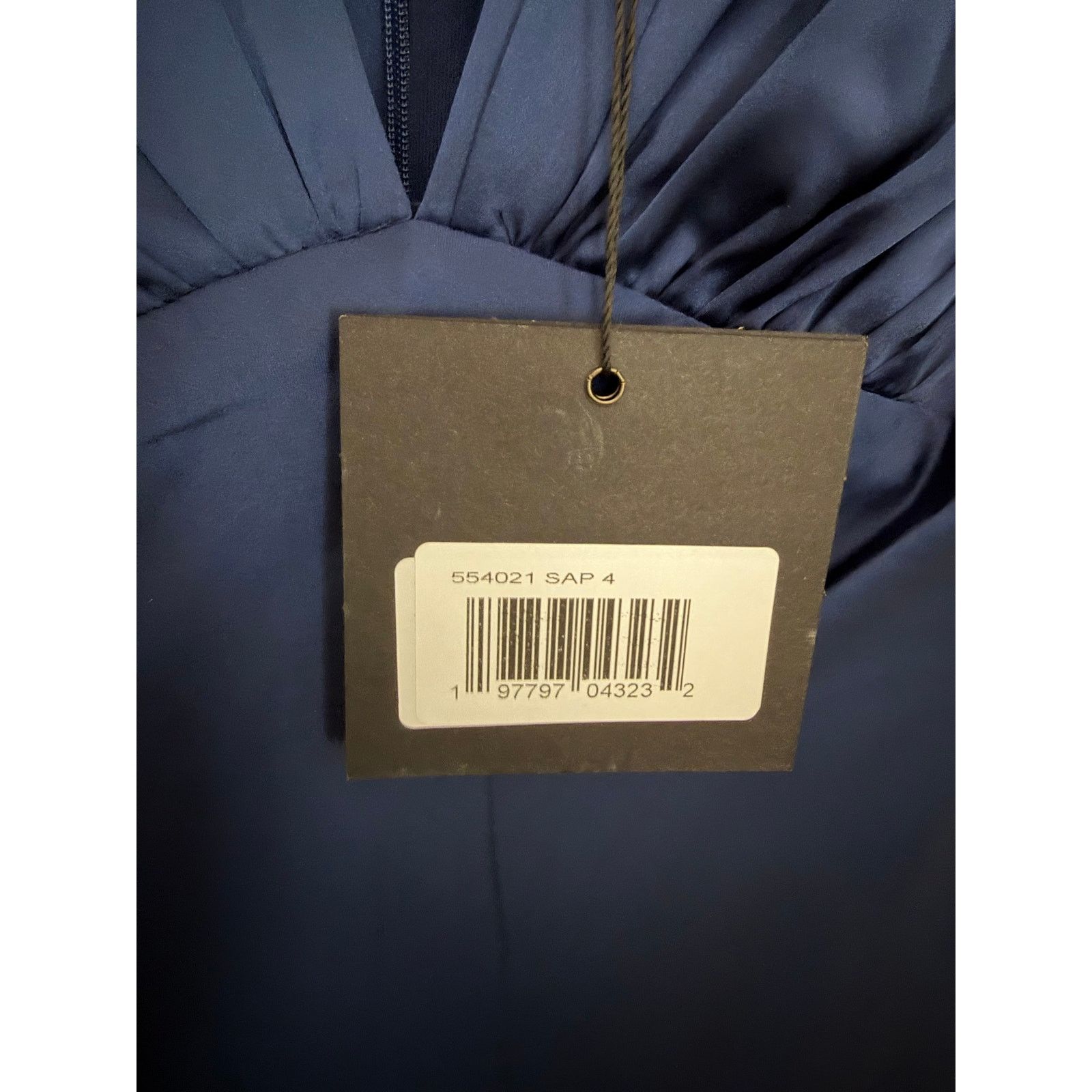 Mac Duggal New MAC DUGGAL 554021 column sapphire blue dress sz 4 Size S / US 4 / IT 40 - 6 Thumbnail
