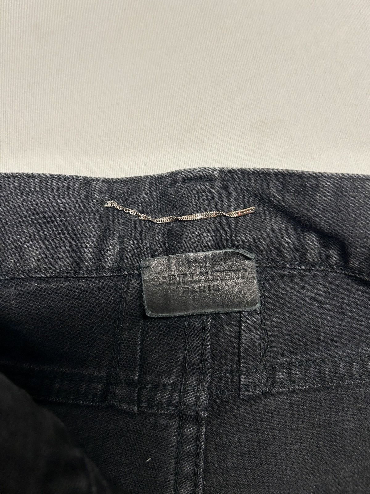 Saint Laurent Paris SS2015 Waxed Denim Jeans Size US 30 / EU 46 - 6 Thumbnail