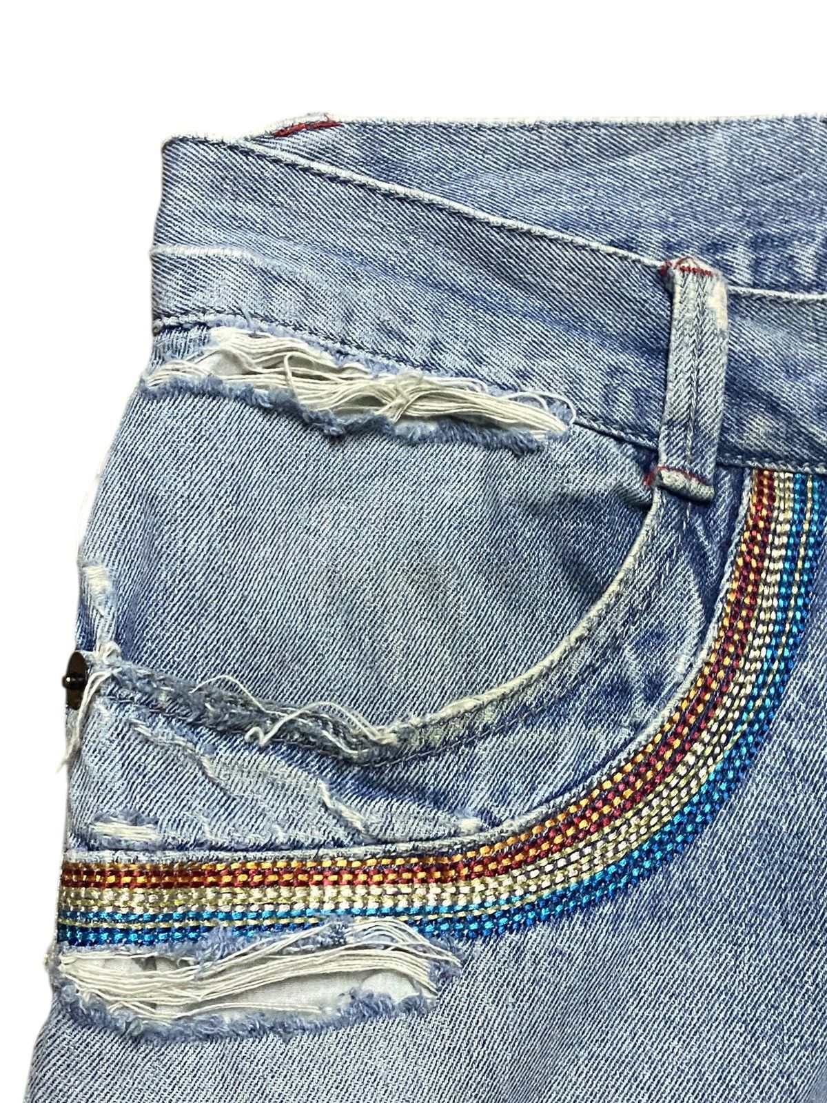 Other Vintage Japanese Brand Grunge Distressed Baggy Short Jeans Size US 32 / EU 48 - 5 Thumbnail