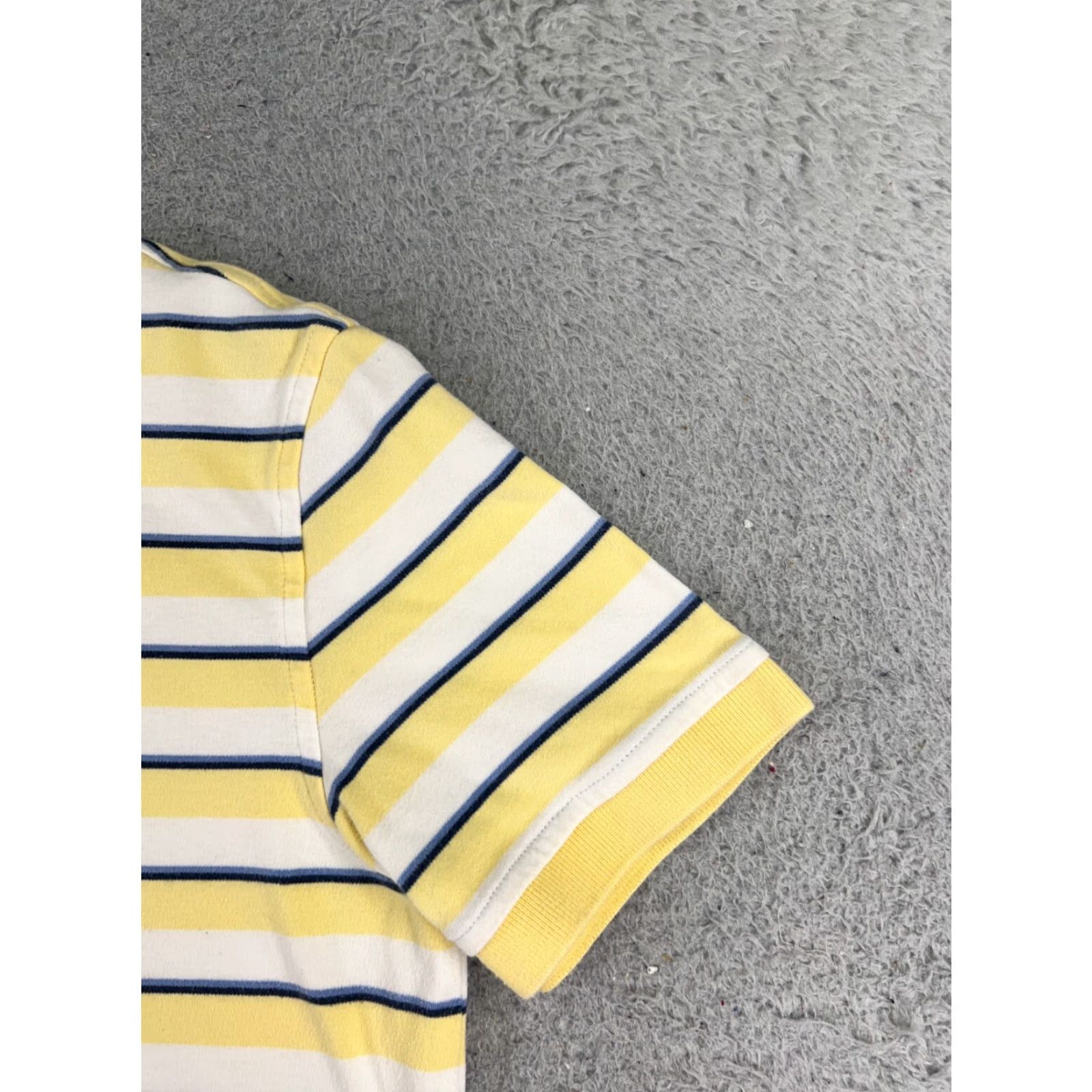 Tommy Hilfiger Tommy Hilfiger Polo Shirt Men Medium Yellow Stripe Cotton Knit Short Sleeve Size US M / EU 48-50 / 2 - 2 Thumbnail
