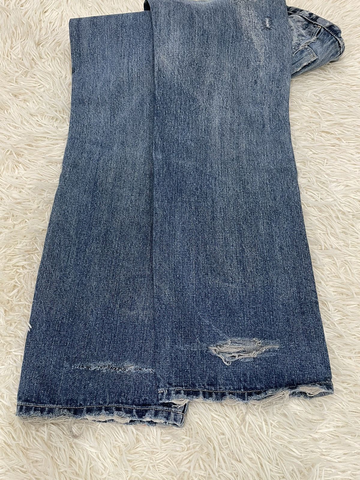 Japanese Brand Ozone Rocks Thrashed Redline Japan Denim Size US 31 - 18 Thumbnail