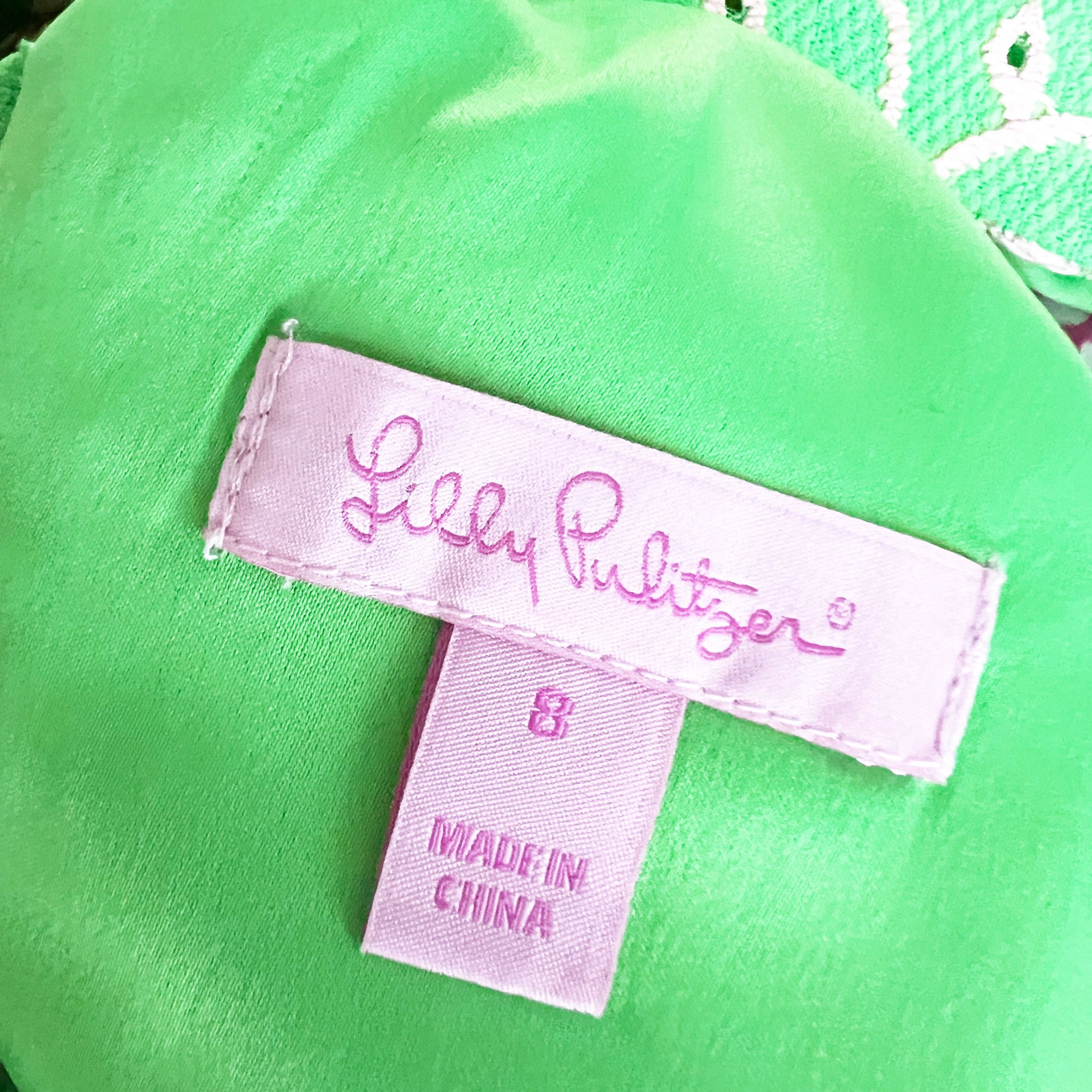 Lilly Pulitzer Lilly Pulitzer Freja Cotton Green Pink Pique Size M / US 6-8 / IT 42-44 - 3 Thumbnail