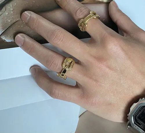 Vintage Retro diamond ring Size ONE SIZE - 3 Thumbnail