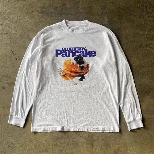 Japanese Brand × Vintage White washed retro blueberry cake print long sleeve tee Size US L / EU 52-54 / 3 - 4 Thumbnail