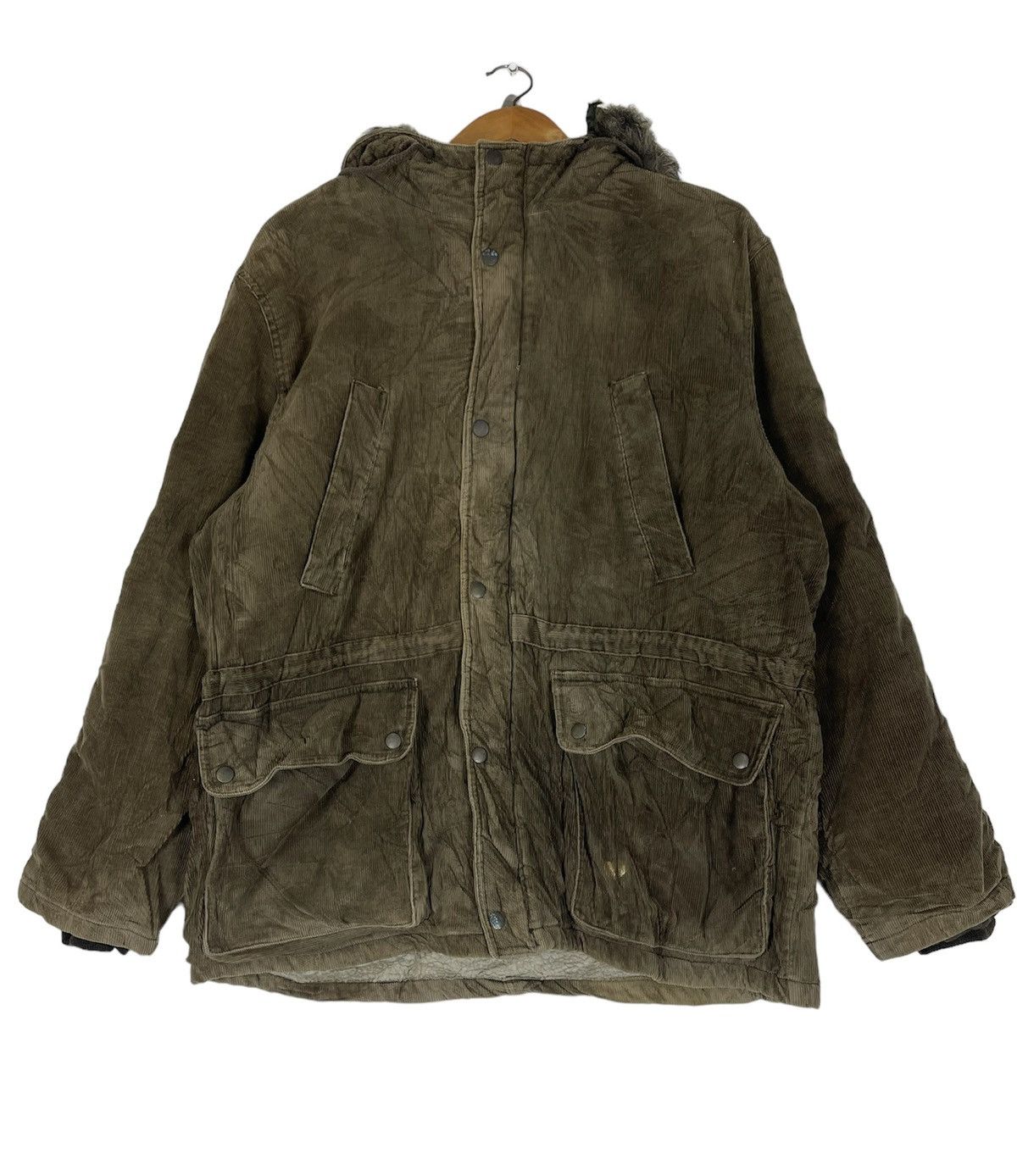 Giordano × Vintage GIORDANO EST 1981 CUDUROY PARKA JACKET Size US XL / EU 56 / 4 - 6 Thumbnail