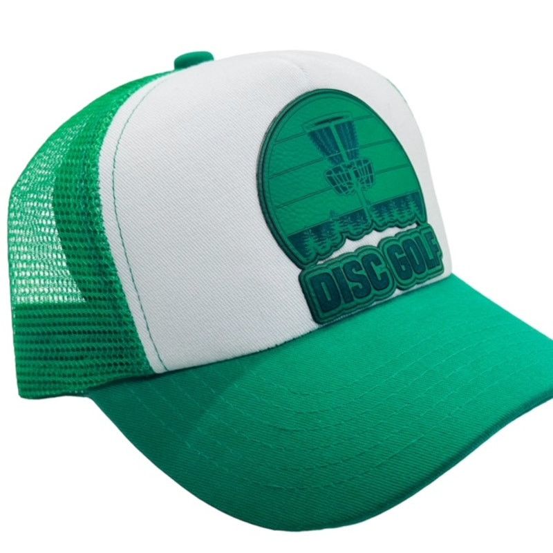The Unbranded Brand Disc Golf Leather Patch Hat Trucker Hat Engraved Basket Size ONE SIZE - 6 Thumbnail