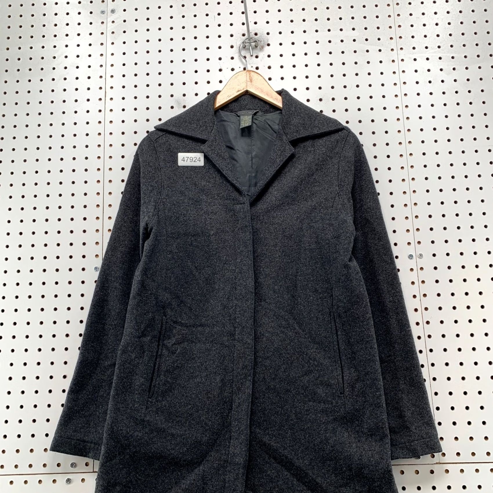 Banana Republic VINTAGE Banana Republic Wool Overcoat Womens Small Gray Hidden Button Y2K Size S / US 4 / IT 40 - 4 Thumbnail