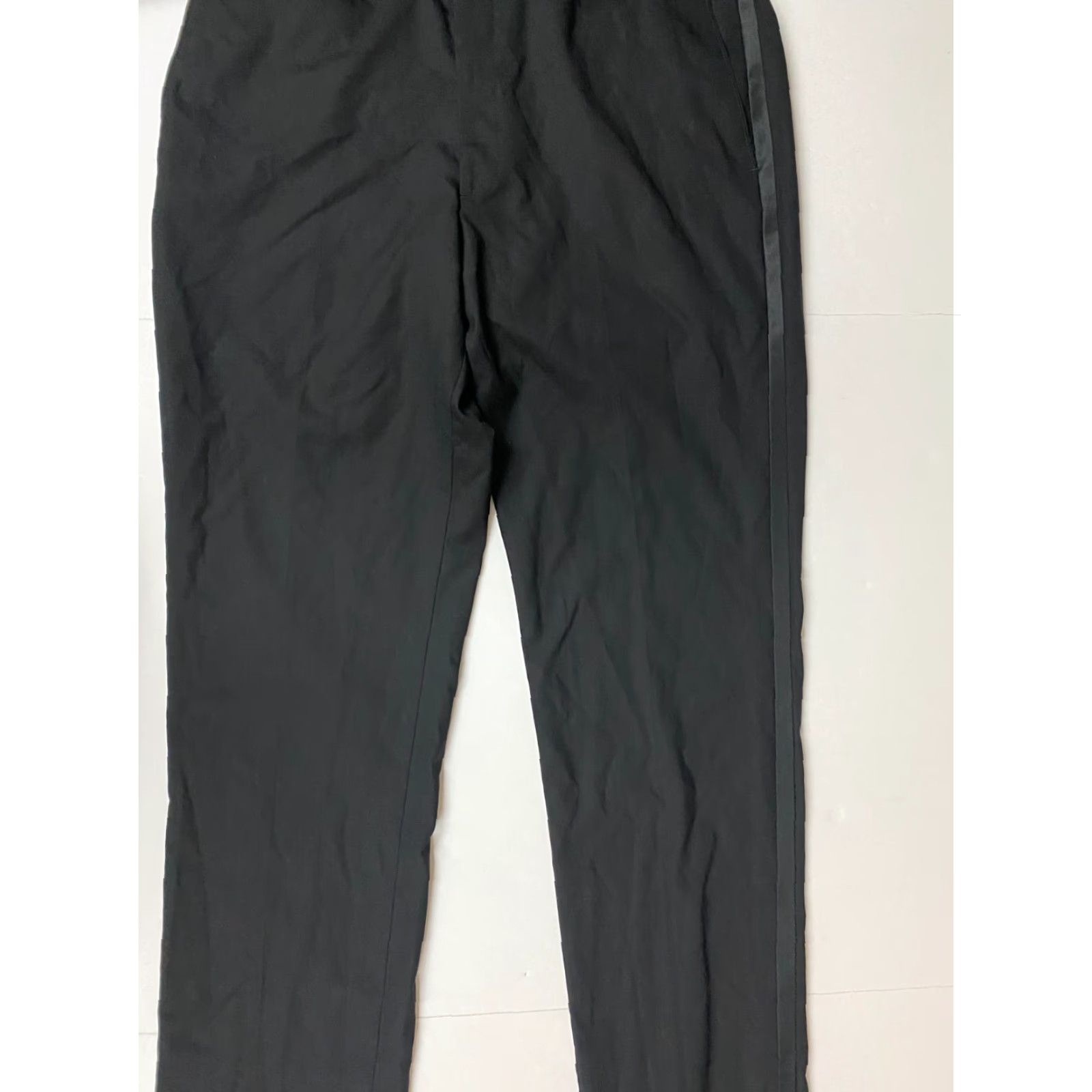 Vintage JB Britches Pants Mens 38x41 Black Cotton Flat Front Zip Straight Dress Pants Regular Mens Size US 38 / EU 54 - 4 Thumbnail