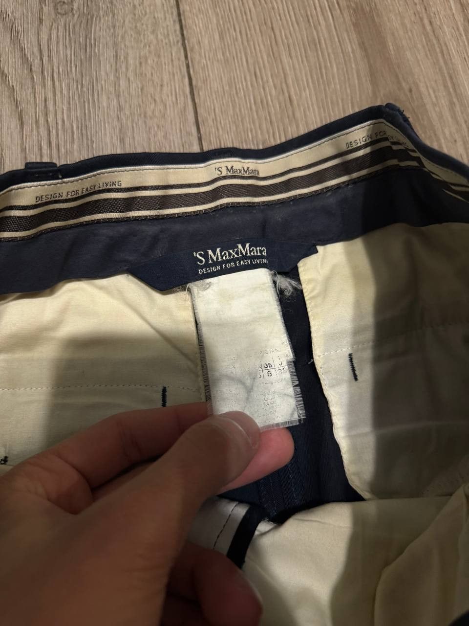Max Mara S Max Mara pants Size 8 Blue Cotton Size 27" / US 4 / IT 40 - 3 Thumbnail