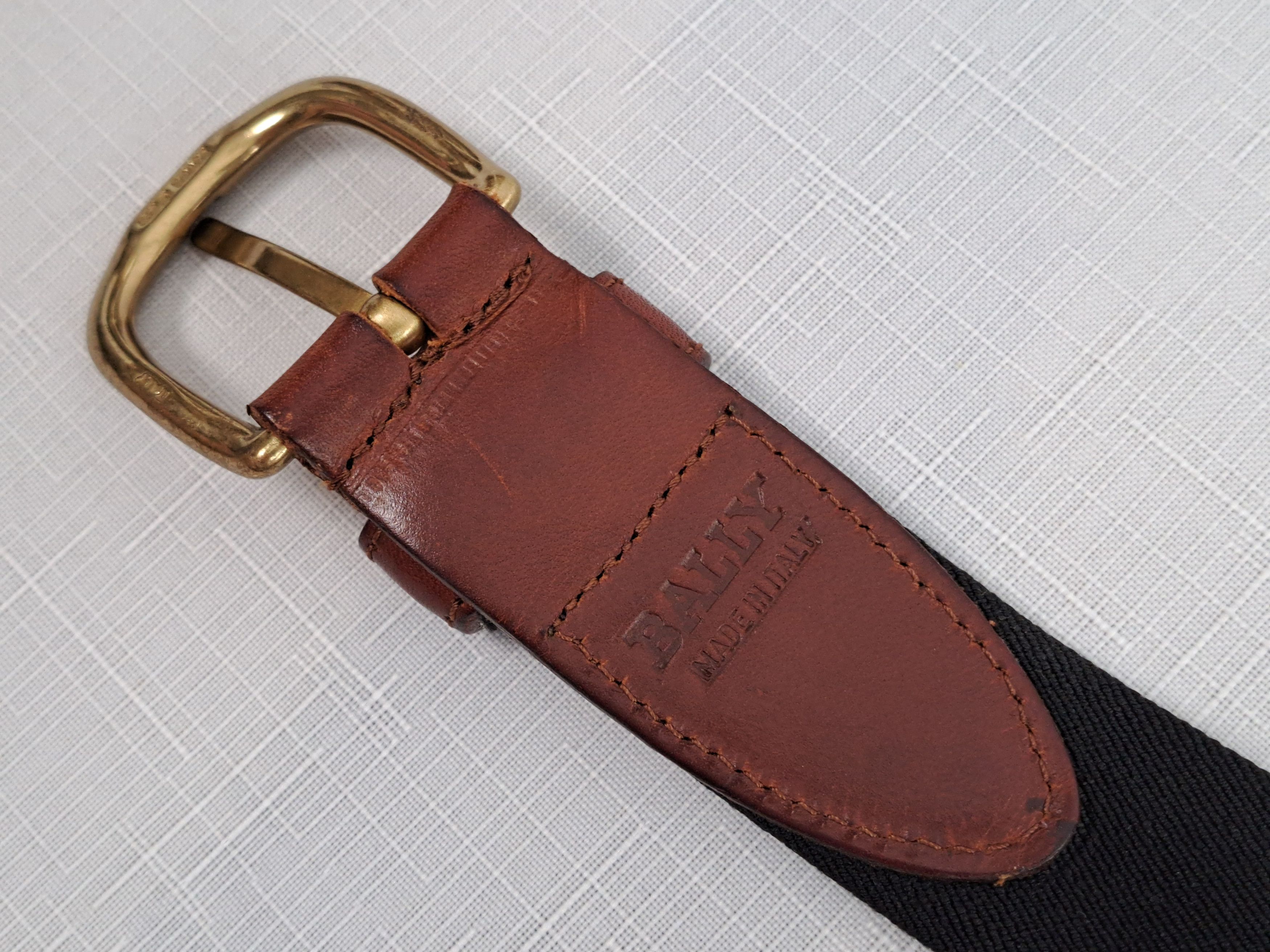 Bally × Vintage Bally vintage leather/elastic fabric belt. Size ONE SIZE - 10 Thumbnail