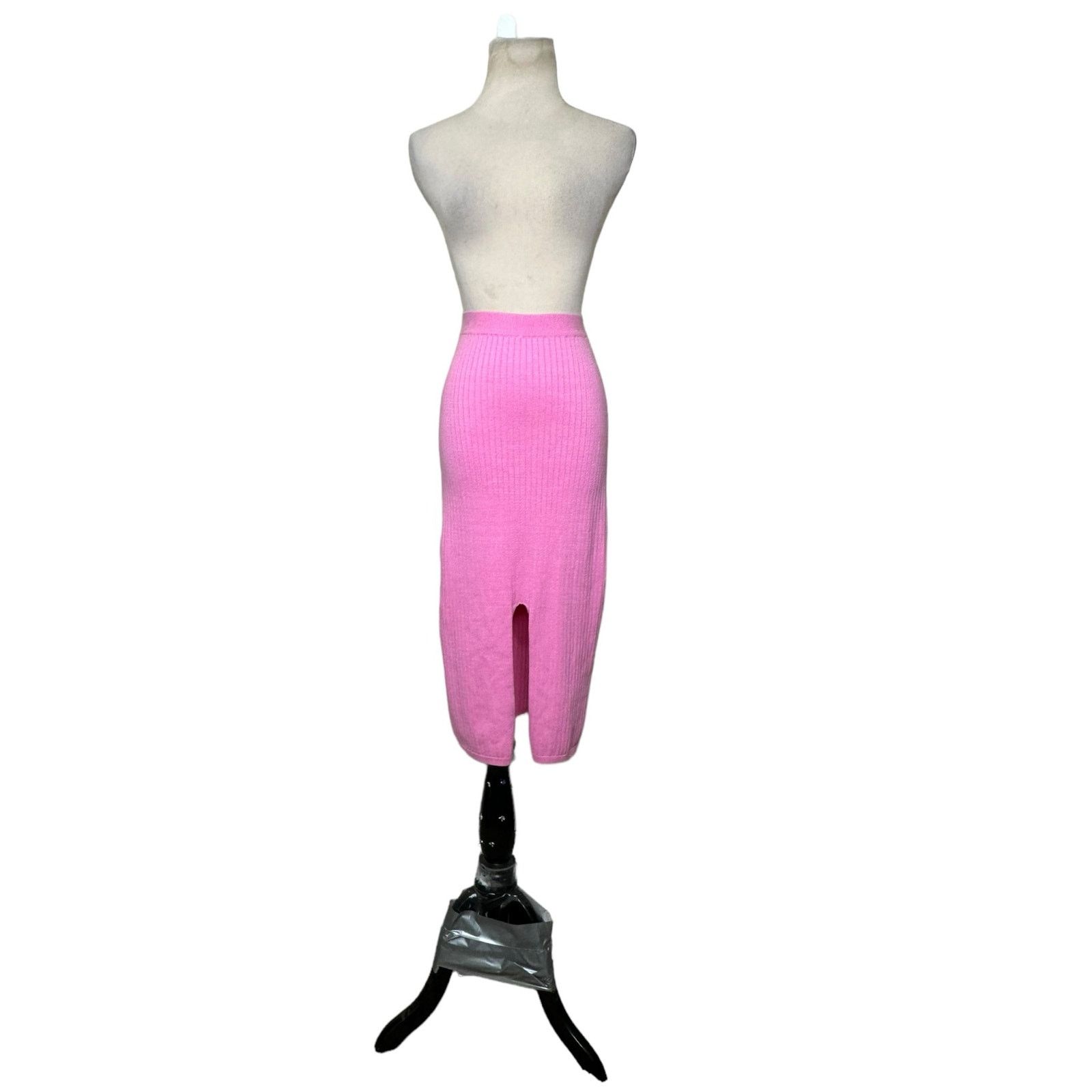 Free People Free People pink knit front slit midi pull on skirt size XS Size 26" / US 2 / IT 38 - 6 Thumbnail