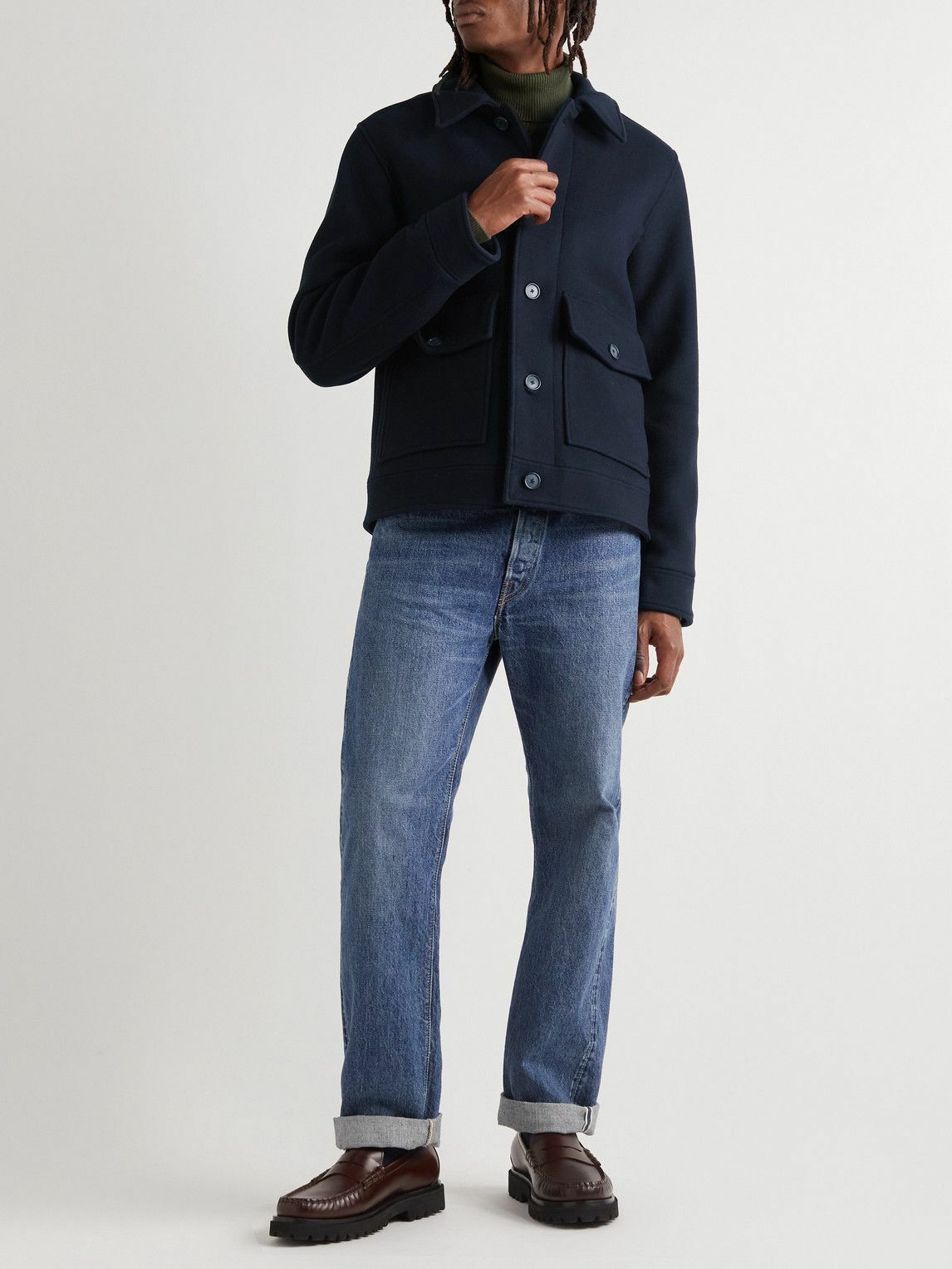 NN07 NN07 Julius flight jacket in wool/nylon Size US L / EU 52-54 / 3 - 3 Thumbnail