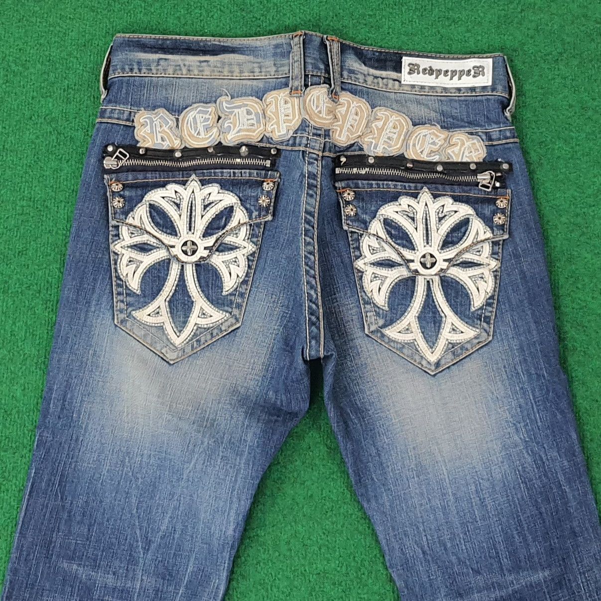 Japanese Brand Vintage Red Pepper Japan Denim Y2k Jeans C258N8 Size US 32 / EU 48 - 2 Thumbnail
