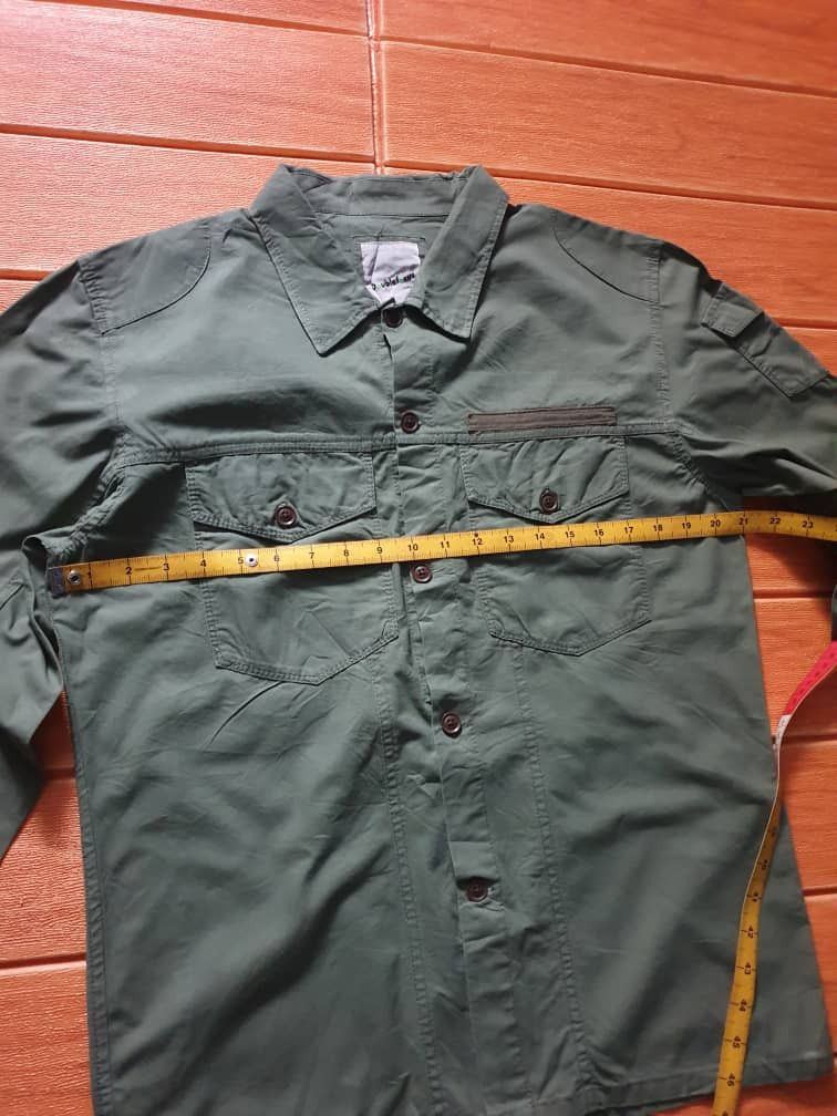 Japanese Brand 💥Doublefocus green military harajuku jacket Size US M / EU 48-50 / 2 - 6 Thumbnail