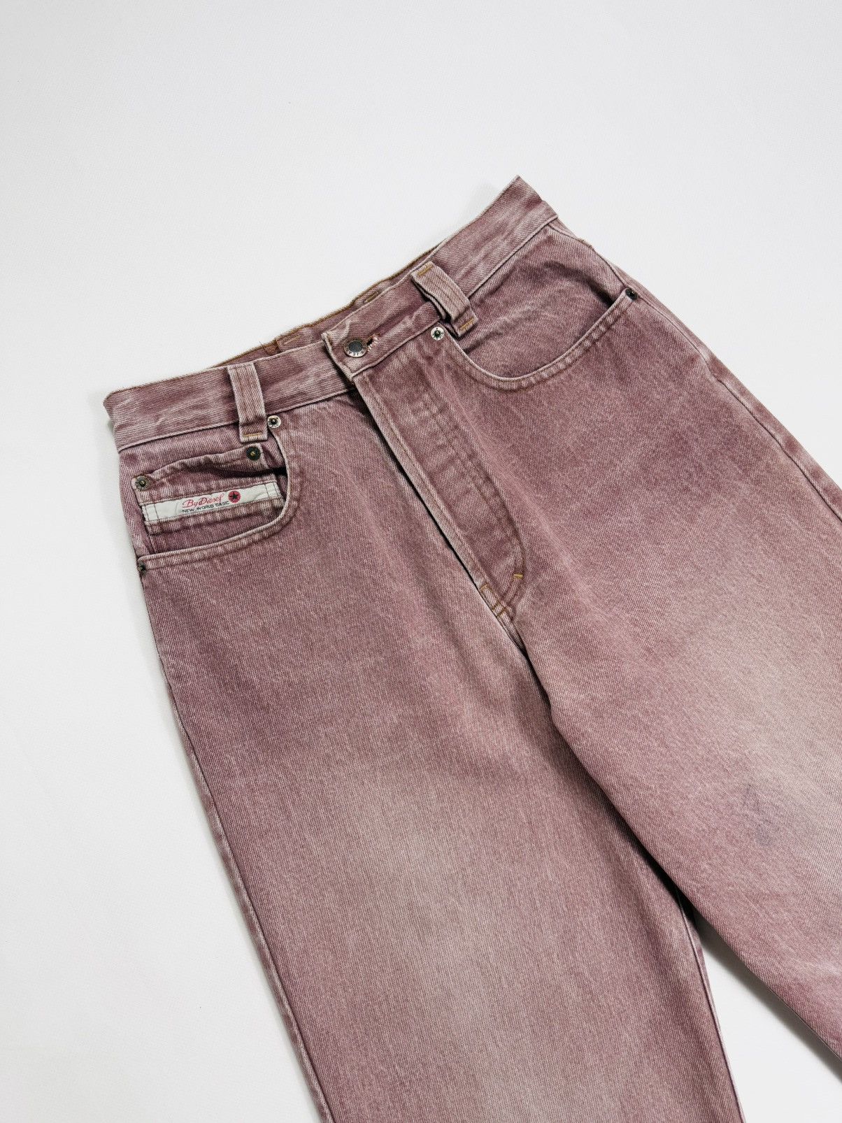 Diesel Vintage Diesel Baggy Burgundy Denim Jeans Size 27" / US 4 / IT 40 - 4 Thumbnail