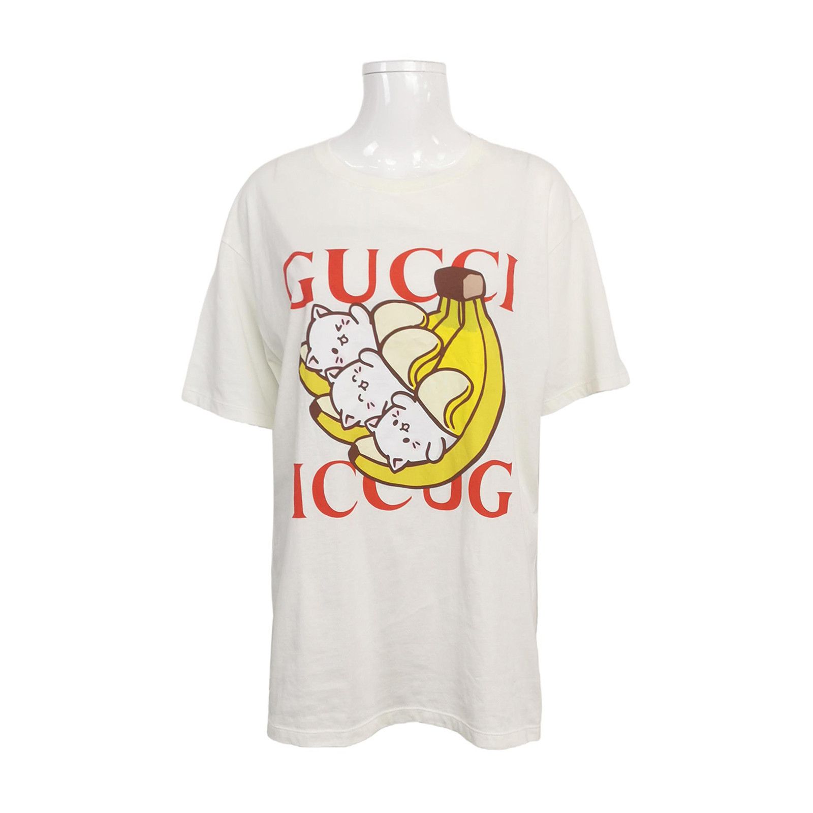 Gucci Gucci Cat Banana Print T-Shirt Size L Size US L / EU 52-54 / 3 - 1 Thumbnail